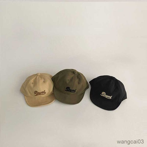 

caps hats baby hats letters embroidered soft-brimmed cap autumn new all match baby boy's thin caps toddler girl hat, Yellow