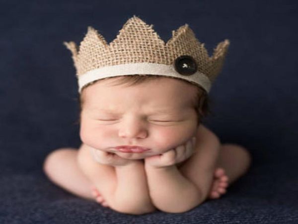 

newborn pography props handmade baby boys girls fashion baby hat cute cap czapki dla dzieci po props crown headwear2626392, Yellow