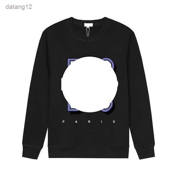 

designer fashion men women hoodie tiger head advanced embroidery round neck pullover autumn winter loose high street classic wlmw, Black