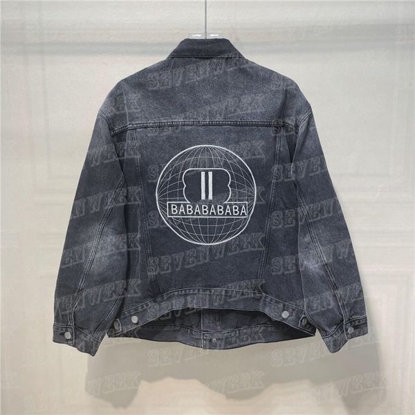 

embroidered letter denim coats jackets womens designer clothes high grade women jacket spring fashion outerwear, Black;brown