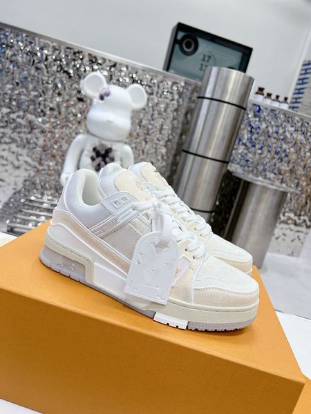

designer woman shoe leather lace up men fashion platform sneakers white black mens womens casual shoes chaussures 0607