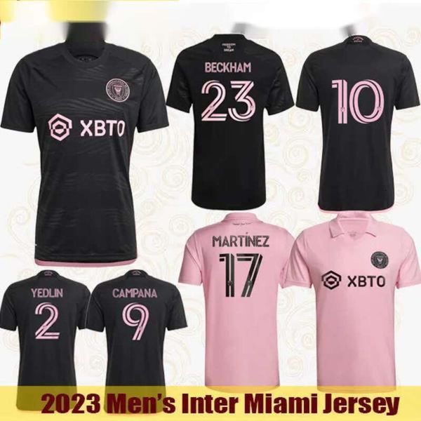 

inter miami cf soccer jerseys messis 2023 martinez yedlin mota campana taylor ruiz negri football shirt beckham mens mls jersey, White;black