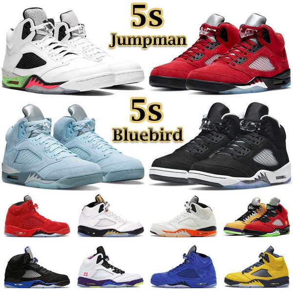 

basketball shoes men 5s jumpman bluebird raging red 5 stealth 2.0 what the white cement metallic blue suede alternate bel mens fashion sport, White;red