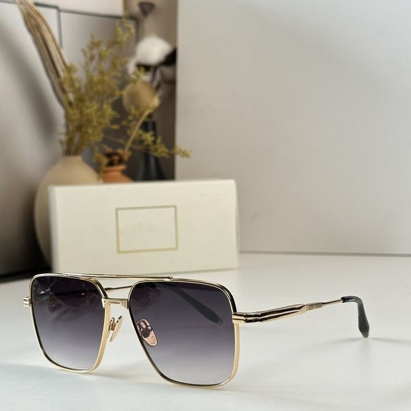 

luxury fashion men's sunglasses metal square gold frame uv400 designer vintage style attitude sunglasses protective glasses with box, White;black