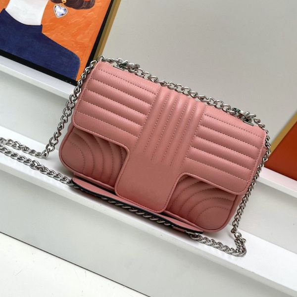 

purses popular luxury womens brand bag underarm bag flap bag cowhide leather chain bag one shoulder crossbody bag crossbody bag pink wallet