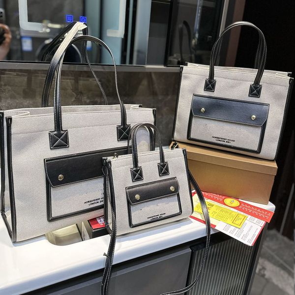 

canvas shopper bag large capacity tote bags women shoulder handbag pocket genuine leather patchwork adjustable crossbody strap popular handb