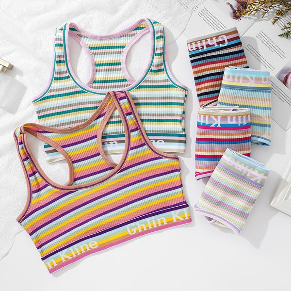 

new girls bra seamless cotton comfort sports teenager's bras trendy cute no steel ring underwear sleep vest ws1118, Red;black