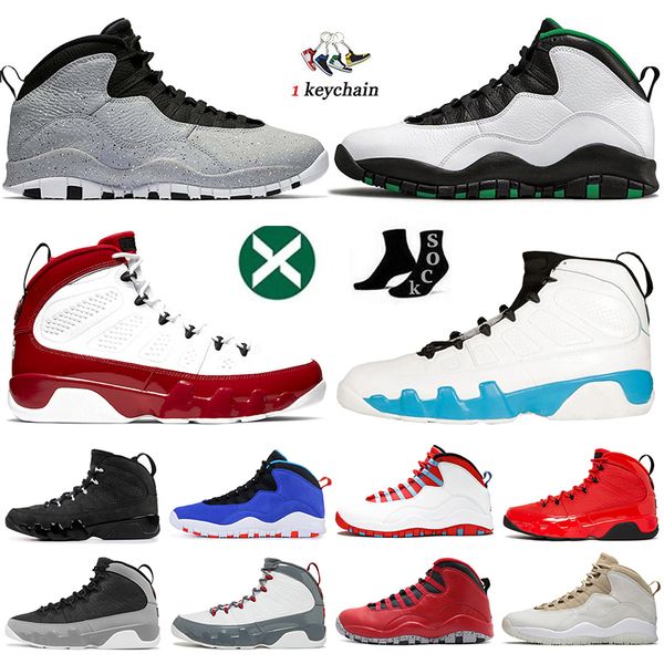 

9s men basketball shoes 10 jumpman 9 10 particle grey chile fir red university gold blue bred chicago flag seattle anthracite mens trainers