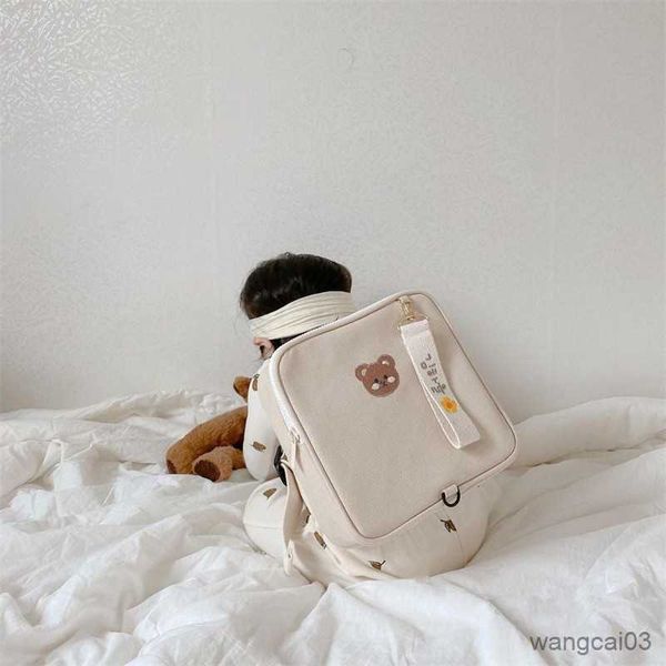 

backpacks new toddleranti-lost student children's backpack toddler cute embroidered bear schoolbag baby kids girls boys travel bag r230
