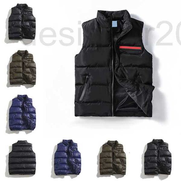 

men's vests designer men thermal gilet waistcoats clothes men jackets sleeveless vest zipper outerwear waistcoat fashion parka winter w, Black;white