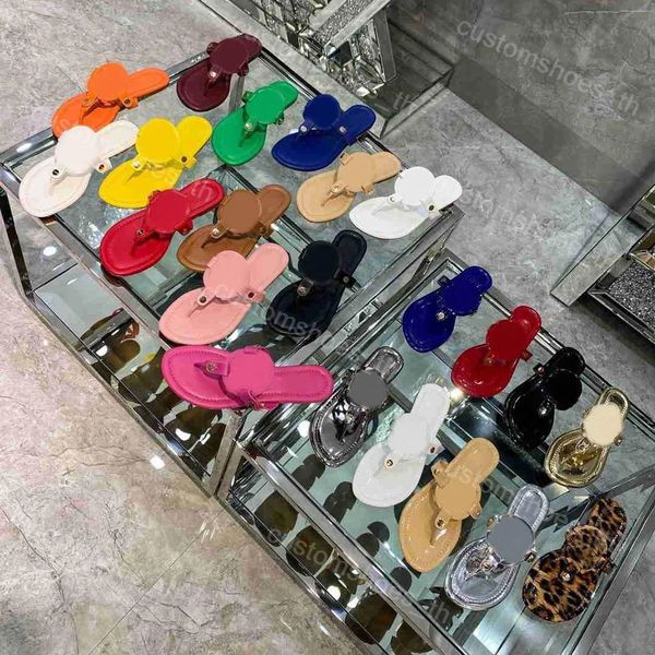 

designer slippers women shoes tb flip flops leather sandals flat rubber slides summer beach slipper circle sandal comfort mules luxury outdo, Black