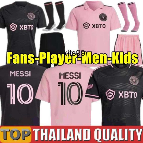 

2023 2024 inter miami soccer jerseys cf messis matuidi higuain campana yedlin beckham mls 23 24 football shirt men kids kits player fans ver, Black;yellow