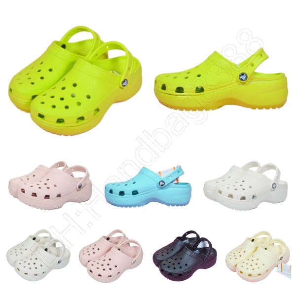 

sandals eva cloud crocclog crocodile shoes lightweight comfortable heighten high-heeled women summer slides designers sandalias slippers 206, Black
