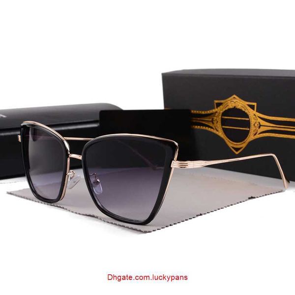 

2023 vintage sunglasses cat eye women's sun glasses fashion designer shades luxury golden frame sunglasses uv400 gradient sunbird dita, White;black