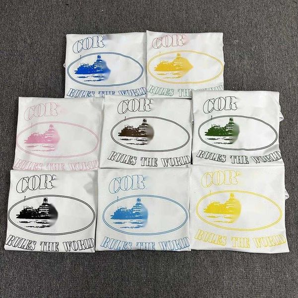 

cotton tee mens tshirt corte designer tshirt fashion printing round neck pullover shirt mens womens sweatshirt oversize short sleeved tshirt, White;black