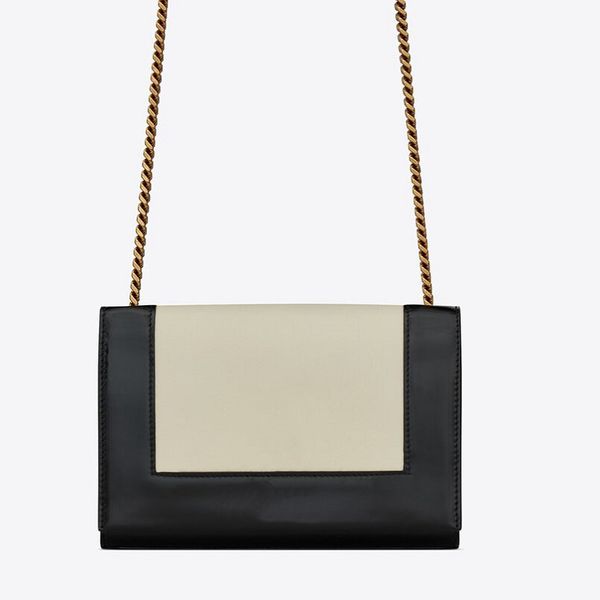 

fashion crossbody bag versatile women's bag metal logo chain shoulder strap design cowhide leather shoulder bag
