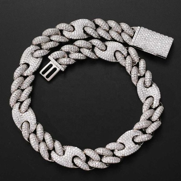 

fashion jewelry 2023 iced out miami cuban link chain hip hop chain, Silver