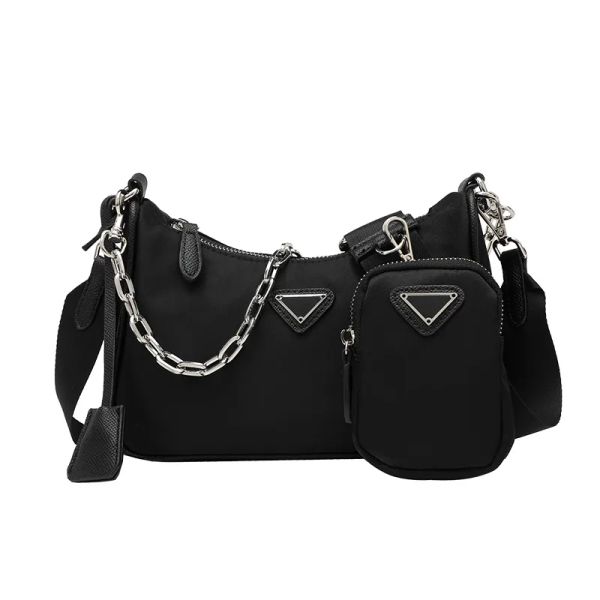 

luxurys designers 3in1 nylon hobo bags purses handbags for women coin wallets 3in1 crossbody shoulder bag with mini pouches