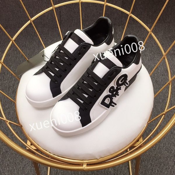 

new women men classics brand casual shoes leather lace-up sneaker running trainers letters shoes flat printed sneakers, Red;white