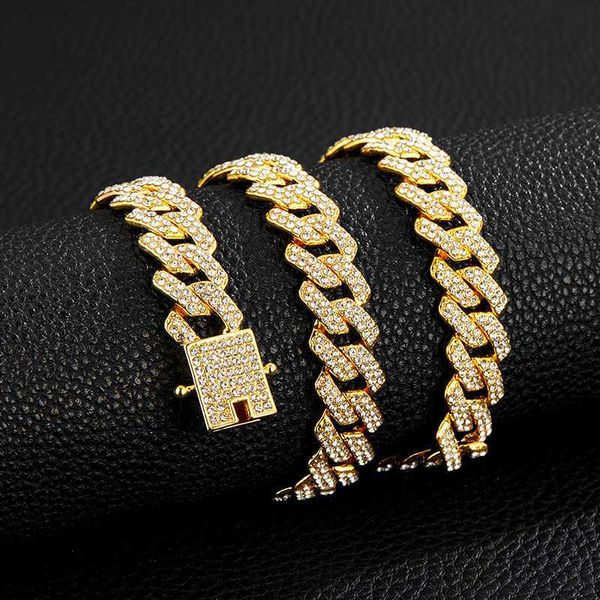 

iced out cuban necklace miami cuban link chain cuban link chain, Silver