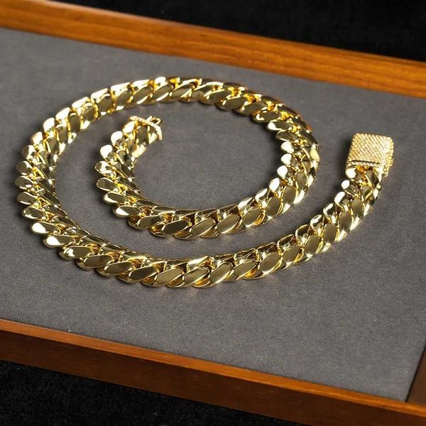 

cuban link chain necklace hip hop chains for men gold, Silver