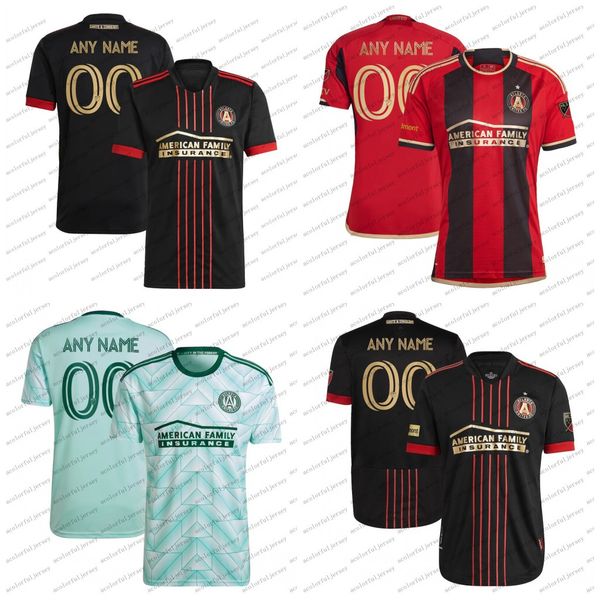 

2023 2024 soccer jerseys mls atlanta united fc22 23 away black maillots de foot martinez barco robinson damm football shirt, Black;yellow