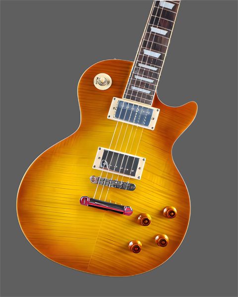 

electric guitar, mahogany, honey tiger print, off the shelf, fast 456