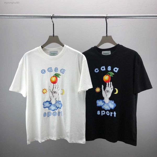 

mens designer t shirt casablanc t shirt fashion men casual t-shirts man clothing street t-shirts tennis club shorts sleeve clothes luxury sh, White;black