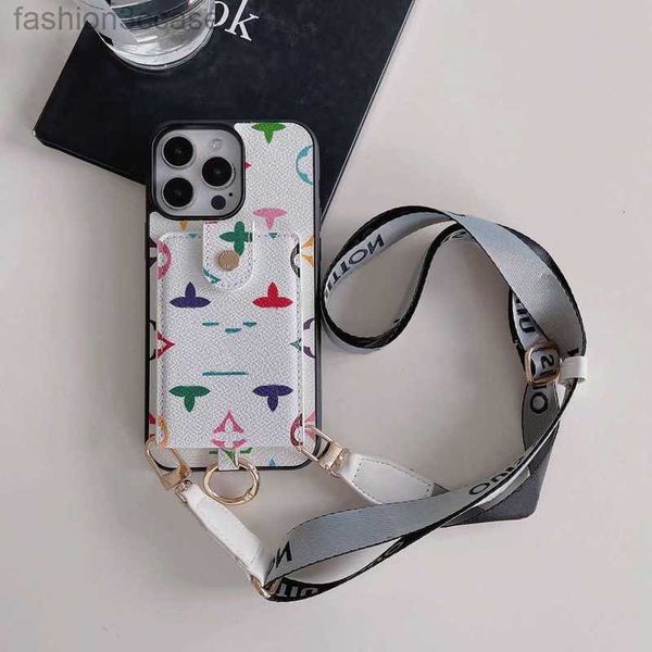 

designer iphone 14 13 pro max cases lu crossbody leather luxury card phone case for 14promax 13promax 14pro 13pro 12pro 12 11 x xs s23 s22 u