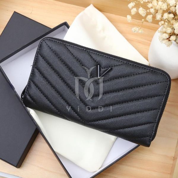 

fashion ladies purse designer bag long v line single pull style wallet clutch bag luxury bag, Red;black