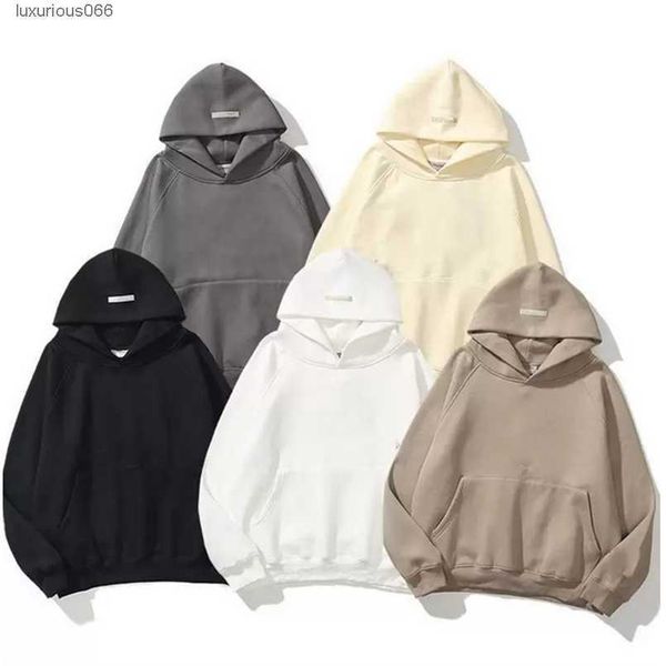 

2023 designer warm hoody ess hooded hoodies mens women streetwear pullover sweatshirts loose jumper clothing size s-xl, Black