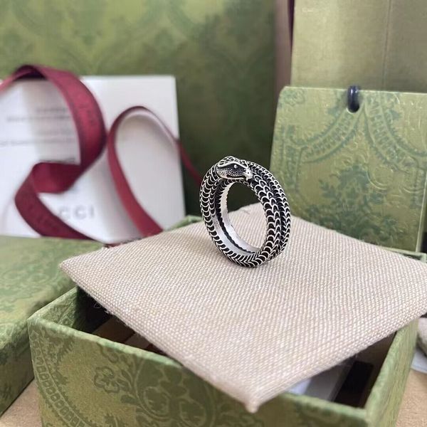 

fashion designer rings jewelry lovers snake ring mens and womens band rings, Silver