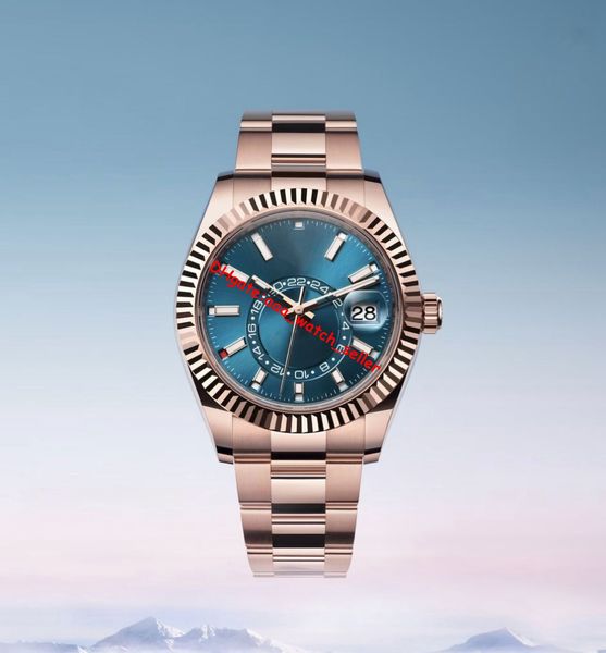 

15 styles luxury mens watches 42mm sky 336934 336935 fluted bezel mechanical automatic movement stainless steel luminous men's sport wr, Slivery;brown