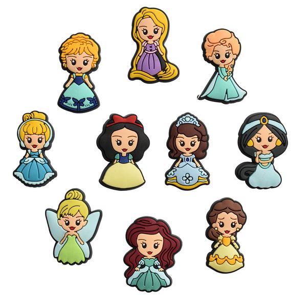 

anime charms wholesale childhood memories princesses funny gift cartoon charms shoe accessories pvc decoration buckle soft rubber clog charm, Blue