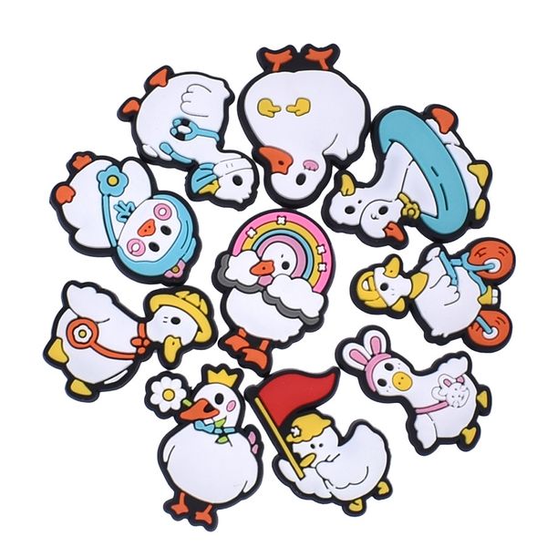

anime charms wholesale childhood memories ducks funny gift cartoon charms shoe accessories pvc decoration buckle soft rubber clog charms, Blue