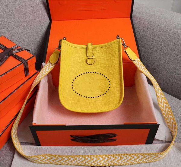 

designer h home bag evelynn cutout classic letter bag cowhide litchi pattern evelyns one shoulder oblique straddle portable mini women'