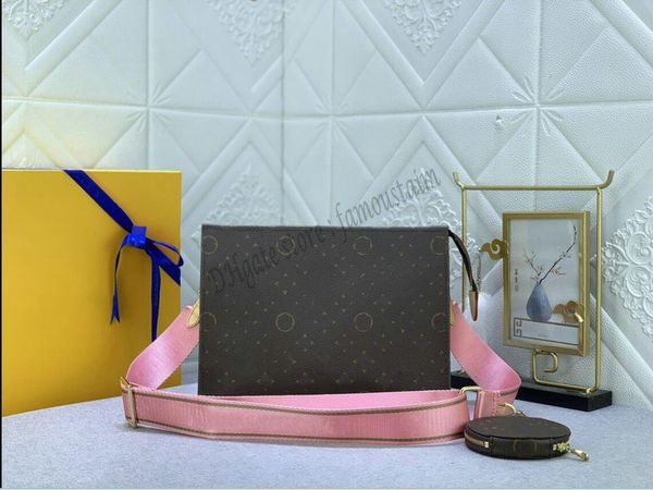 

2023 fashion double pack ladies designer fashion casual toiletry bag toiletries pouch cosmetic monograms bags storage handbag wallet coin pu