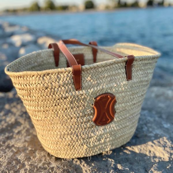 

designer make up bag triomphe classic straw stuff sacks luggage travel crochet bags beach bags clutch wallets cross body womens shoulder han