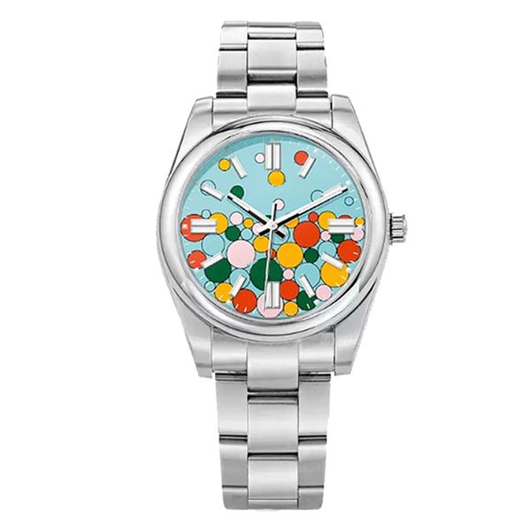 

oyster perpetual watch mens womens designer luxury watches 31 36 41mm montres mouvement multicolor dial ceramic bezel sapphire folding buckl, Slivery;golden