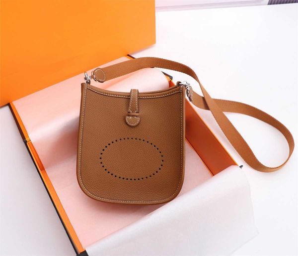 

designer h home bag evelynn summer new phone bag togo calf leather evelyns litchi pattern hollow mini fashion women's half handmade ndc