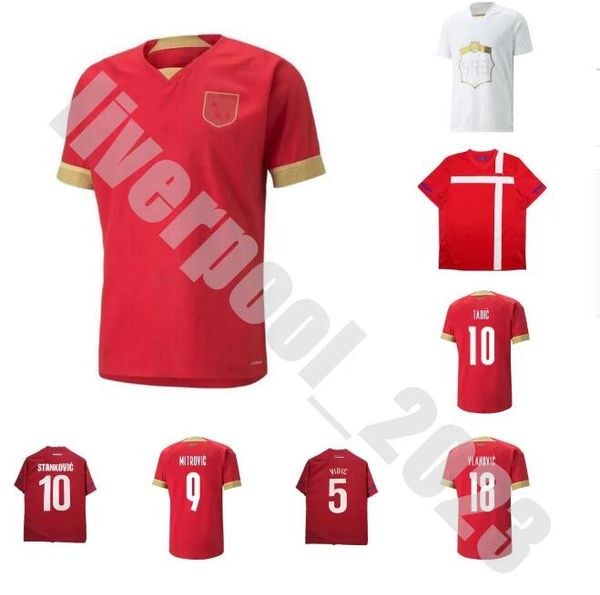 

2022 2023 serbia soccer jerseys vlahovic 22 23 sergej mitrovic tadic milenkovic zivkovic national team football shirts jovic sergel retro 20, Black;yellow