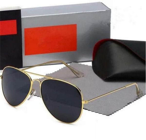 

r aviator 3025r sunglasses for men rale ban glasses woman uv400 protection shades real glass lens gold metal frame driving fishing sunnies w, White;black
