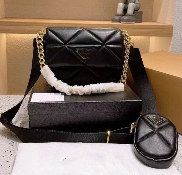 

designer bags handbags for women luxury shoulder bag lady chest pack lady composite tote gold chains canvas handbag purse messenger hobo 3 i, Black;red