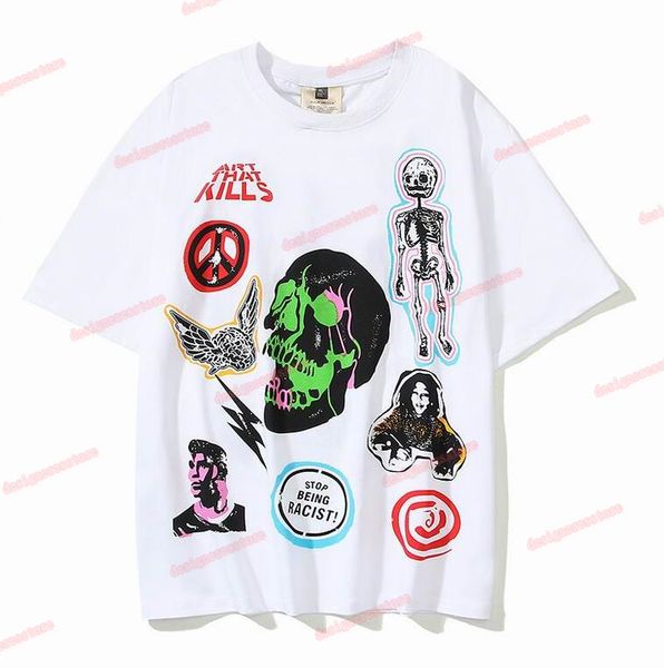 

men's t-shirts designer galleries tees depts t shirts mens summer crew neck leisure hop short sleeves cottons cartoon print luxurys t f, White;black