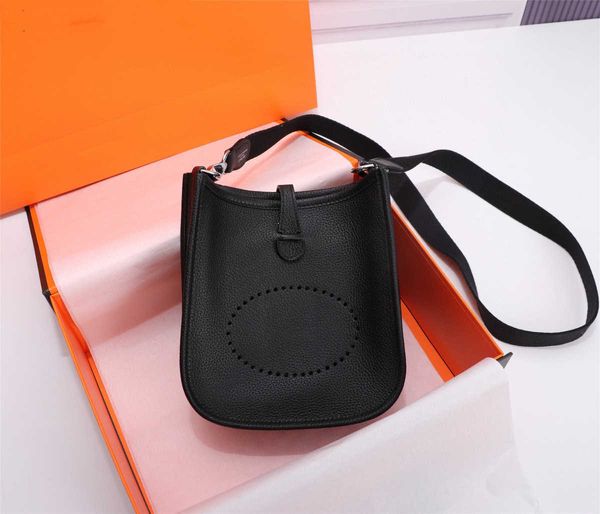 

designer hemrres bag evelynn phone summer new bag togo calf leather evelyns litchi pattern hollow mini fashion women's half handmade 2c