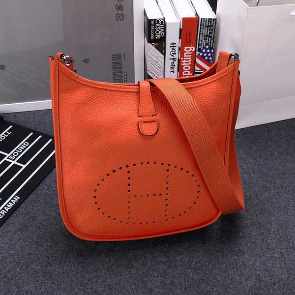 

designer h home bag evelynn 2023 women's bag new tote genuine leather vertical hollow evelyns casual crossbody gdjz