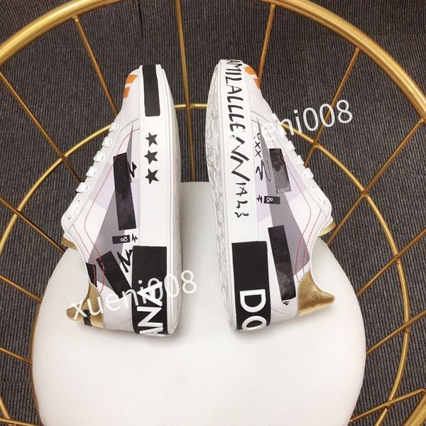 

women men classics brand casual shoes leather lace-up sneaker running trainers letters shoes flat printed sneakers, Red;white