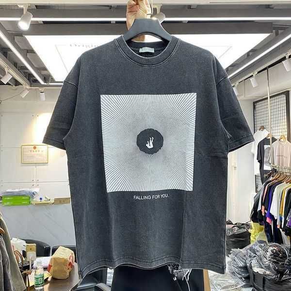 

men designer t shirts women vintage heavy fabric 100% cotton rhude box perspective tee slightly loose multicolor nice washed rhude t-shirt, White;black