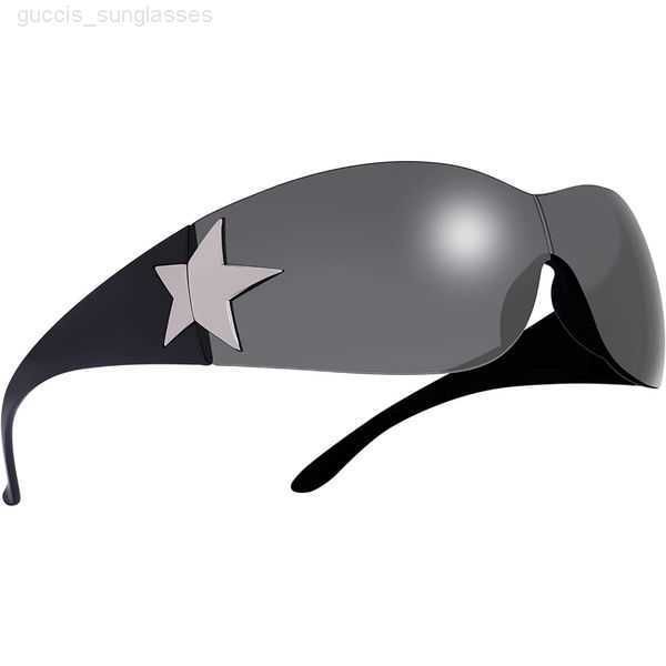 

olick mens designer sunglasses rimless sunglasses for women men trendy shield wrap around sunglasses oversized fashion frameless sun glasses, White;black