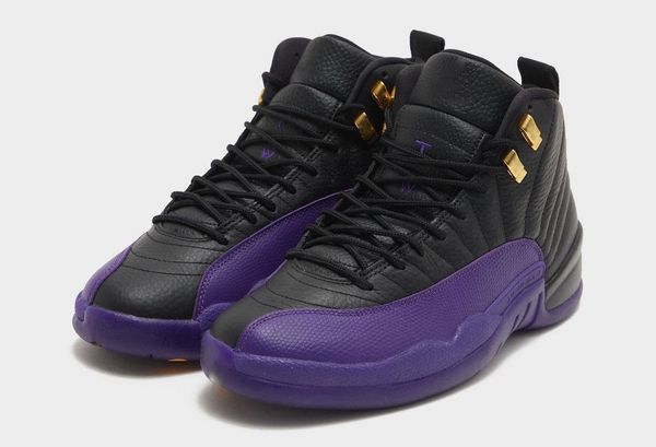 

authentic 12 field purple basketball shoes lakers real carbon fiber black field metallic gold taxi men sports sneakers with original box ct8